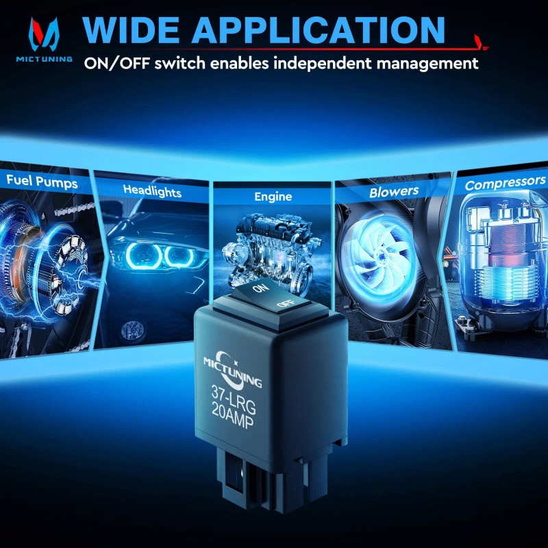 MICTUNING 9038 Relay Bypass Switch, Relay Tester, Relay Bypass Switch