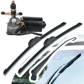 Universal UTV Wiper Motor Kit Compatible with Polaris RZR, Ranger, Mule, Teryx Includes 15.75" Wiper Arm & 17.7"/15.75" Blades, 95° Wipe Angle, Heavy Duty 12V High Torque for Off-Road, Farm