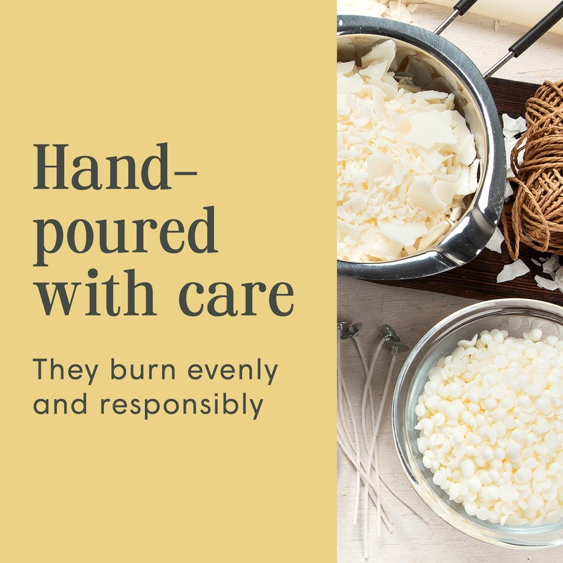 Mister Candle Dripless Unscented Pillar Candles, Set of 3 Hand