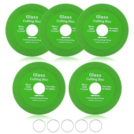 5 Pack Glass Cutting Disc for Angle Grinder, 4" X 7/8” Glass Ceramic Diamond Cutting Blade Disc, Saw Blade Wheel Polishing Grinding Disc for Tile Marble Ceramic Jade