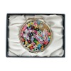 February Mountain Elegant Butterfly and Floral Mother of Pearl Compact