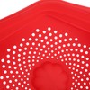 Red Silicone Microwave Splatter Cover with Handle Collapsible Microwave Food