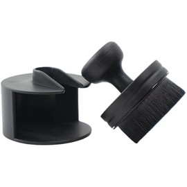 VIKING Tire Shine Applicator Brush, Automotive Tire Dressing Applicator Brush, Storage Stand Included for Detailing and Car Wash Kit, Black, 2.3 Inch Diameter