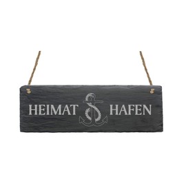 Slate Door Sign, Home Port, Slate 22 x 8 cm