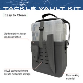 FROGG TOGGS EVA Tackle Vault Tote, Lightweight Customizable Tackle Bag with Accessories