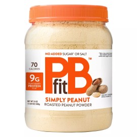 PBfit Simply Peanut Powder 24 Ounce Low Fat Gluten Free Protein Boost