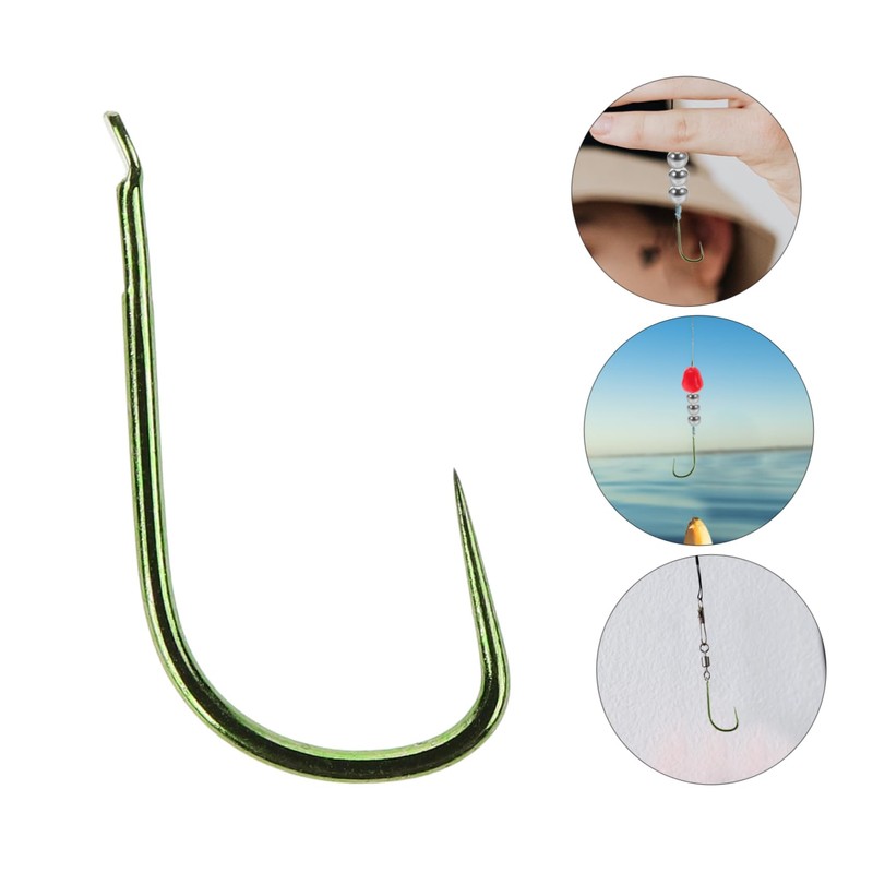 BESPORTBLE 50pcs Barbless Fishing Hooks Fish Hooks for Competitive Fishing