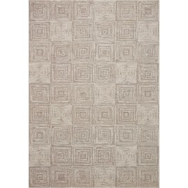 Loloi II Darby Area Rug in Beige/Grey, 6'-7" x 9'-3" - Vintage Inspired Rug, High Traffic Accent Rug for Living Room, Bedroom, Playroom, Entryway & Hallway