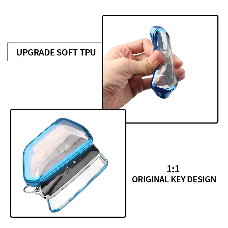 QBUC for Volkswagen Key Fob Cover with Keychain,Car Key Case