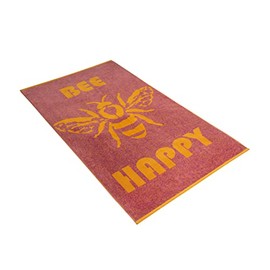 Vossen Bee Happy Beach Towel 100 x 180 cm BlackBerry