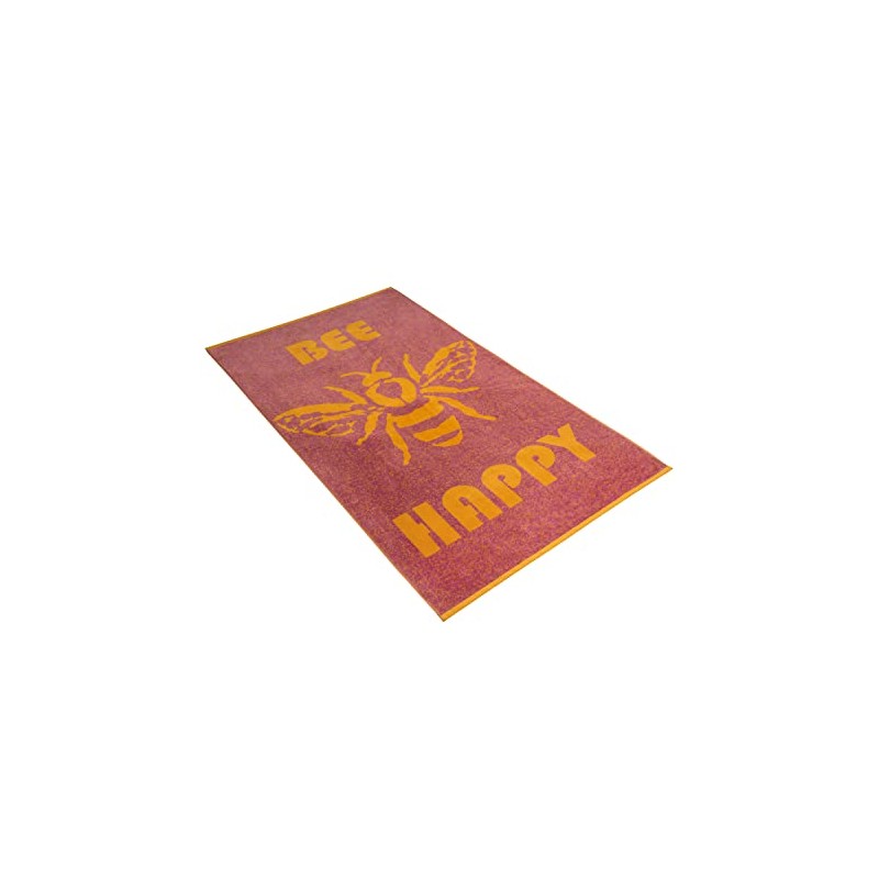 Vossen Bee Happy Beach Towel 100 x 180 cm BlackBerry