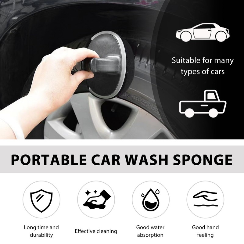 BWBWND Car Tire Shine Applicator, High-Density Sponge Tyre Dressing Applicator