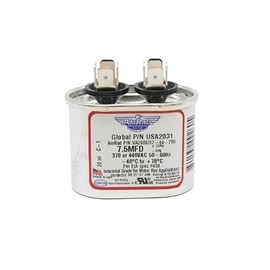 USA2031 / VA2000/37-44-755-7.5 uf/Mfd Oval Universal Capacitor - Used for 370 or 440 VAC, Made in The U.S.A.