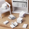 MAGICLULU 50Pcs Blank Miniature Books 1:12 White Book Miniatures Set