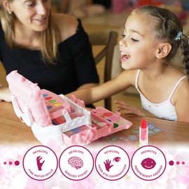 Kids Makeup Sets For Girls - Girls Toys Children Makeup Set Washable Make Up Set for Little Girls,Princess Play Games Kids Toys Presents,Teenage Girls Gifts Christmas Birthday For Age 4-12 Year Old
