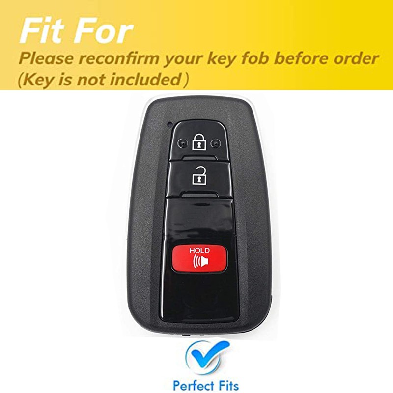 QIXIUBIA Pink for Toyota Key Fob Cover with Keychain Fits