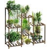 Bamworld Multiple Plants 3 Tiers 7 Potted Ladder Plant Holder