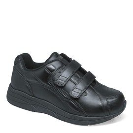 Drew Shoe Men's Force V Adjustable Strap Comfortable Walking Shoe Therapeutic Extra Depth 12 6E US Black