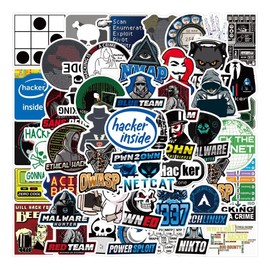 Hacker Programación 50 Calcomanías Stickers Pvc Vs Agua Stickers Variados Sin Repetir Impermeables Removible Diseños Únicos Para Electrónicos, Laptops, Termos, Celulares