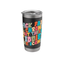 Funny Back Pain Is Chronic But These Tiddies Iconic Groovy Stainless Steel Insulated Tumbler