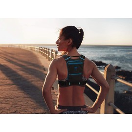 FITLY Minimalist Running Pack For Men & Women - Lightweight Running Vest Phone Holder, Storage, Thoracic Belt - Carry Personal Items - Running Backpack for Sub45 Runs, Hikes - (Classy Black)