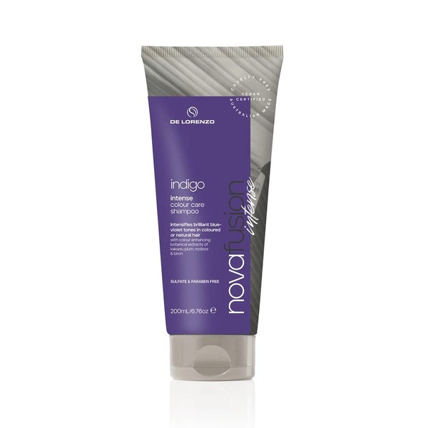 De Lorenzo Novafusion Colour Care Shampoo, Intense Indigo, 200 ml
