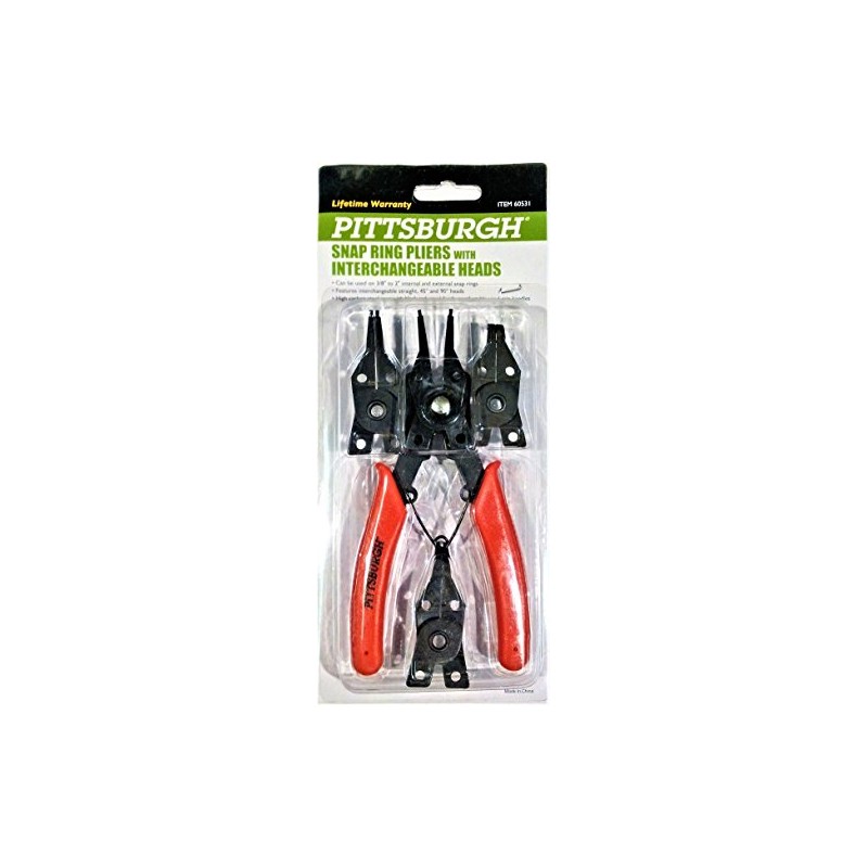 Snap Ring Pliers with 4 Interchangeable Heads