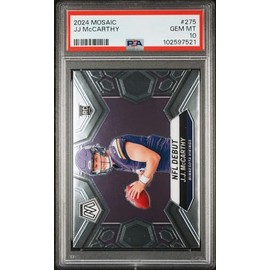 Graded 2024 Panini Mosaic JJ McCarthy #275 Rookie RC Football Card PSA 10 Gem Mint