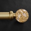 JRZOO Gold Curtain Rods for Windows 72 to 144 Inch,