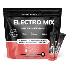 Electrolitos Sandía Efervescente Con Hongos - 20 Sticks