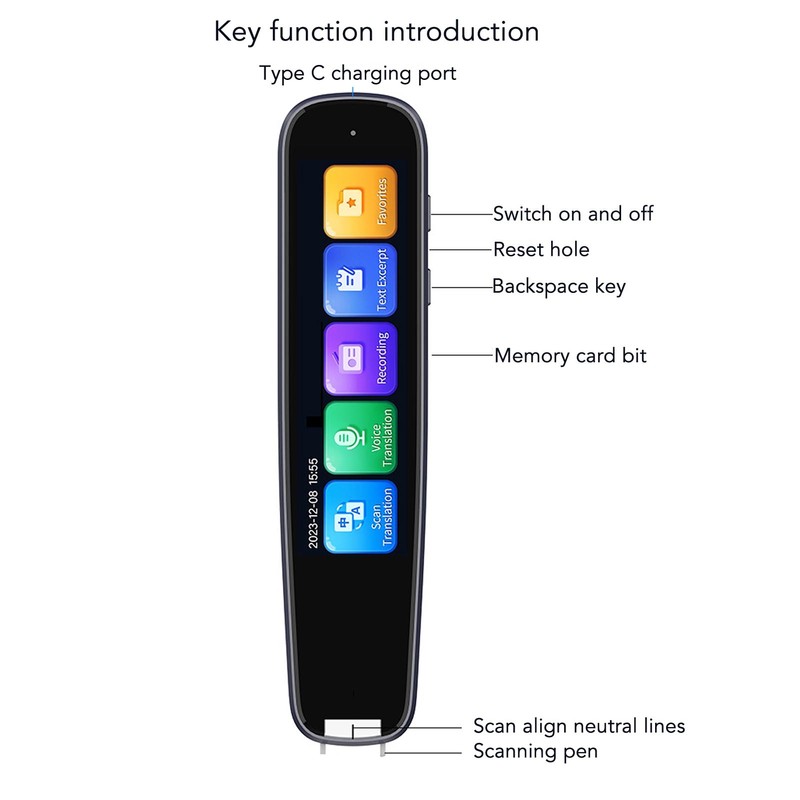 Scan Reader Pen Language Translator Smart Digital for Dyslexia Meetings