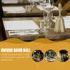 TEHAUX Restaurant Reception Bell Vintage Metal Hand Bell for Service