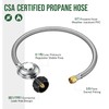 Alloxity Propane Regulator with Hose, 2FT Stainless Steel & PVC
