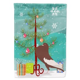Caroline's Treasures BB9321GF English Pouter Pigeon Christmas Garden Flag, Teal Mailbox Flag Decorative Yard Flag Banner Outside Patio Artwork Yard Flower Beds, Garden Size, Multicolor