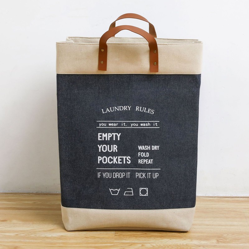 Laundry Basket Grocery Bag Jute Large Capacity Dirty Clothes Storage
