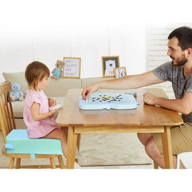 Toddler Booster Seat for Dining Table, Double Safe Adjustable Straps Portable Booster Seat Dining Table, PU Washable Kids Booster Seats, Portable Travel Increasing Cushion Seat