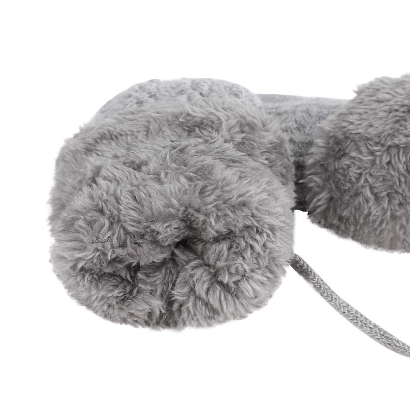 Children's double knitted gloves, mittens made of wool, plush winter