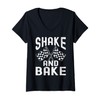 Womens Shake And Bake | Racing V-Neck T-Shirt