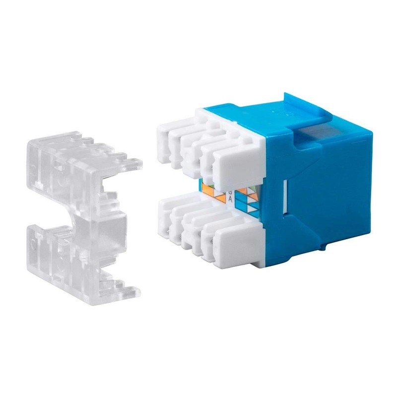 Monoprice Cat6 RJ-45 180-Degree Punch Down Keystone - Dual IDC,