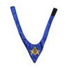 Square & Brújula - Cravat masónico de satén - [Azul]