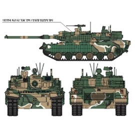 1/35 Scale Plastic Model Kit Republic of Korea Army K2 Black Panther Tank / 프라모델 135 대한민국 육군 K2 흑표 탱크 전차
