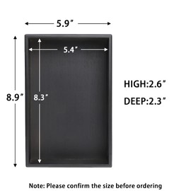 PRATIQUE Bamboo Drawer Organizer - Kitchen Utensil Organizer Silverware Tray Cutlery Holder，Office Desk Supplies and Accessories,8.9 * 5.9 * 2.6inch,Black