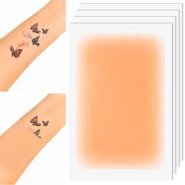 PAGOW 4 Pcs Tattoo Cover Up Tape, Waterproof Ultra Thin Scar Patch, Invisible Sweatproof Concealer Sticker, Breathable Skin Cover Up Pad for Tattoo, Scar, Birthmarks, Dark Spots (Yellow Skin)