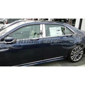 Made in USA - Trims Express 2017-2020 Lincoln Continental 6Pc Chrome Pillar Post Trim Stainless Steel Door
