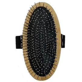 Happy Pets Bamboo Palm Brush for Dogs - Gentle Detangling, Natural Stroking Action, Ideal for All Breeds, Left/Right Hand Use, One Size Fits All