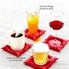 Alxjejo Red Cup Coaster Mat, Spill-Proof Concave Design & Heat