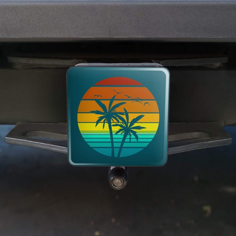 GRAPHICS & MORE Sunset with Palm Trees Graphic Tow Trailer