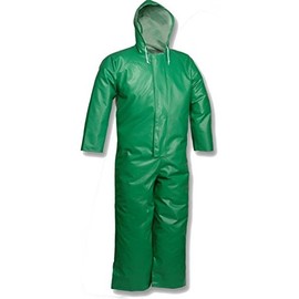 Tingley X-Large Green SafetyFlex 17 mil PVC and Polyester Coveralls Coveralls with Front Zipper