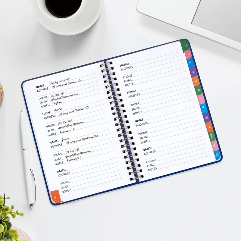 Address Book with Alphabetical Tabs-Address and Password Book for Seniors