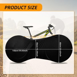 Bubuny Bicycle Cover, Black, Bicycle Protective Cover, Stretchy Bicycle Protection, Washable Bicycle Cover, Dustproof Storage Bag for Bicycles for Bicycles Mountain Bike